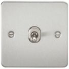 Knightsbridge  10AX 1-Gang 2-Way Light Switch  Brushed Chrome