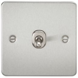 Knightsbridge  10AX 1-Gang 2-Way Light Switch  Brushed Chrome