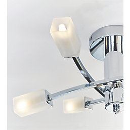 Quay Design Olivia LED 6-Light Semi-Flush Ceiling Light Chrome 12W 200lm