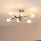 Quay Design Olivia LED 6-Light Semi-Flush Ceiling Light Chrome 12W 200lm