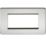 Knightsbridge Screwless 4-Module Modular Faceplate Polished Chrome