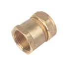 Flomasta  Brass Compression Adapting Female Coupler 28mm x 1"