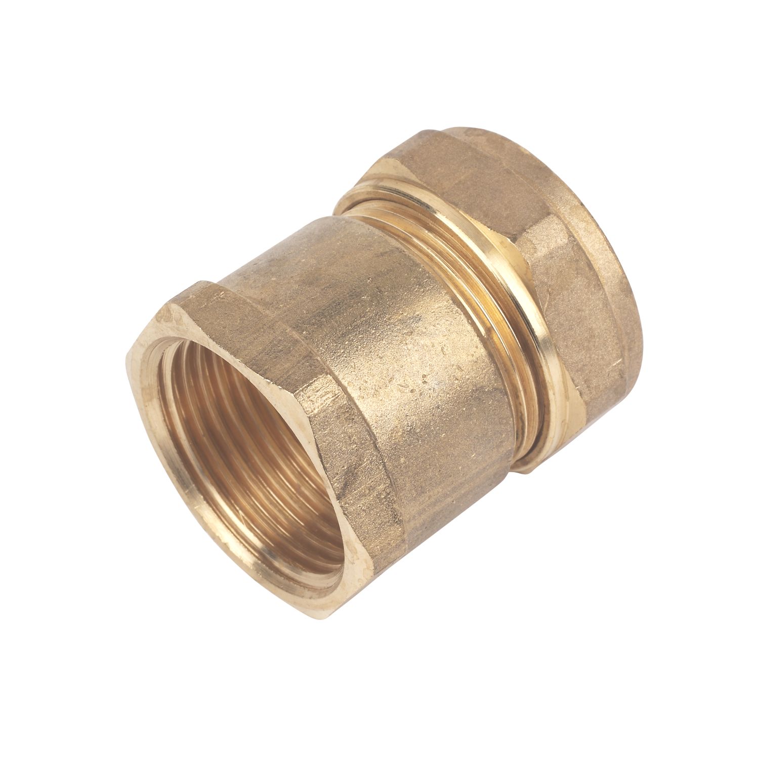 Flomasta Brass Compression Adapting Female Coupler 28mm x 1" (96133)