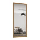 Spacepro Shaker 1-Door Sliding Wardrobe Door Oak Frame Mirror Panel 762mm x 2260mm