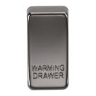 Knightsbridge 'WARMING DRAWER' Switch Cover Black Nickel