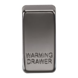 Knightsbridge 'WARMING DRAWER' Switch Cover Black Nickel