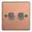 Varilight V-Pro 2-Gang 2-Way LED Dimmer Switch  Brushed Copper with Colour-Matched Inserts