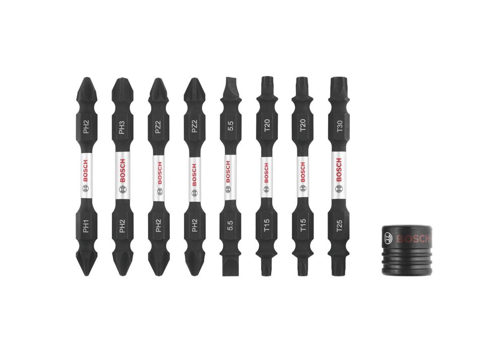 Bosch 1/4" Hex Shank Mixed Impact Control DoubleEnded Screwdriver Bits