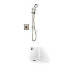 Mira Evoco Rear-Fed Concealed Brushed Nickel Thermostatic Built-In Mixer Shower & Bath Fill