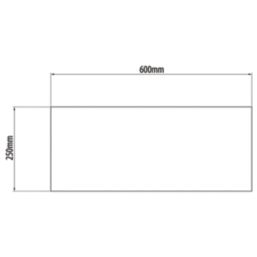 Splashback  Self-Adhesive Bathroom Splashback Silk Grey 250mm x 600mm x 4mm