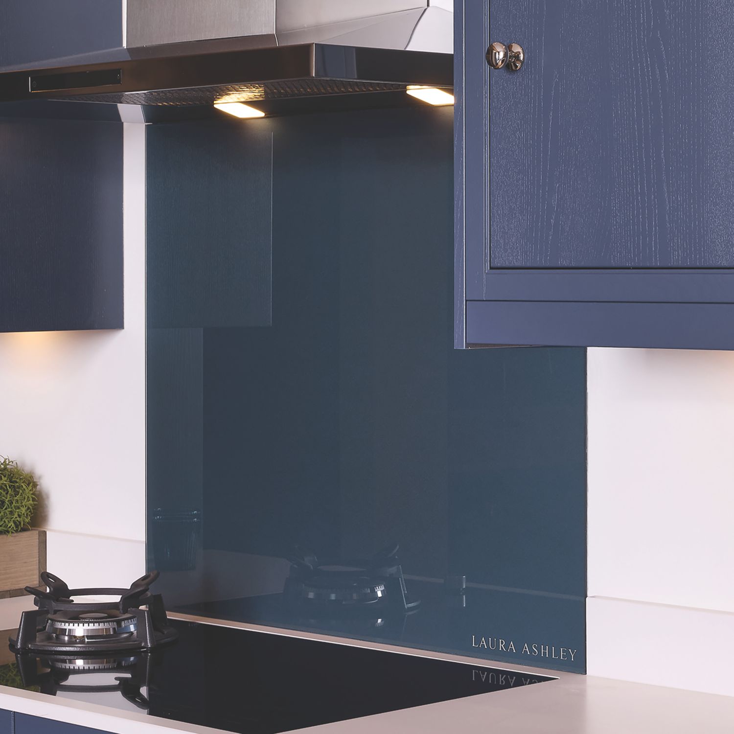 Laura Ashley Midnight Seaspray Kitchen Splashback 900mm x 750mm x 6mm (961JM)