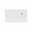 MagCharge  Raised Square with Qi2 Wireless Charging Socket 2-Gang 13A Unswitched White with White Inserts