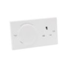MagCharge  Raised Square with Qi2 Wireless Charging Socket 2-Gang 13A Unswitched White with White Inserts