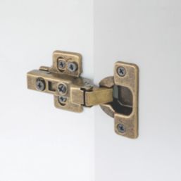 Eclipse 3D Adjustable Soft-Close Steel 105° Half Overlay Antique Bronze Cabinet Hinges 62mm 2 Pack