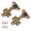 Eclipse 3D Adjustable Soft-Close Steel 105° Half Overlay Antique Bronze Cabinet Hinges 62mm 2 Pack