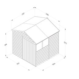 Forest Beckwood 7' x 7' (Nominal) Apex Shiplap Timber Shed