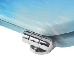 Pilica Soft-Close Toilet Seat Moulded Wood Sea