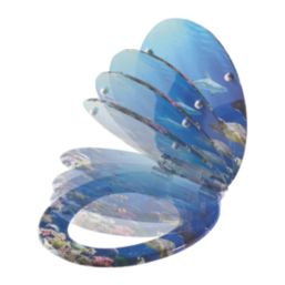 Pilica Soft-Close Toilet Seat Moulded Wood Sea