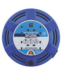 Masterplug Work Power 13A 4-Gang 8m  Medium Cassette Cable Reel 240V