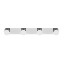 Swirl Caldew Bathroom 4-Hook Rail Chrome