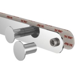 Swirl Caldew Bathroom 4-Hook Rail Chrome