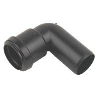 FloPlast Push-Fit 90° Conversion Bend Black 90° 32mm
