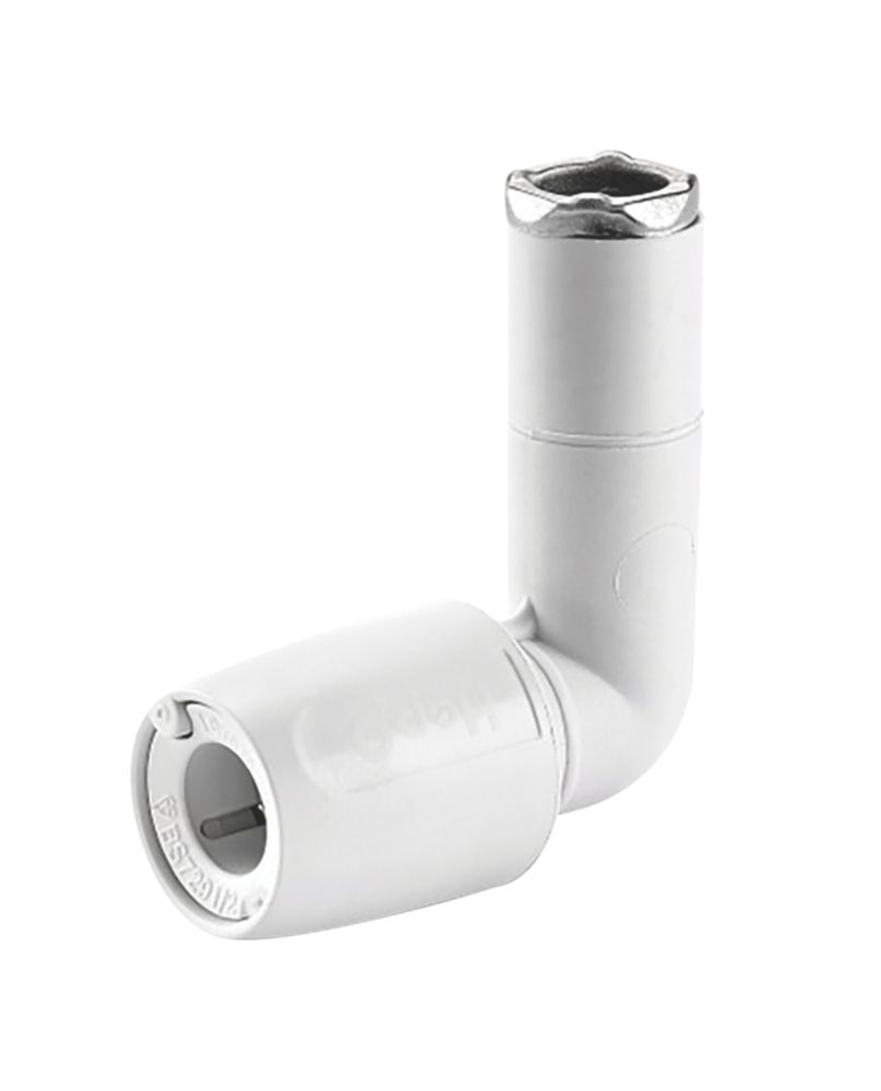 Hep2O  Plastic Push-Fit Reducing 90° Stem Elbow F 10mm x M 15mm