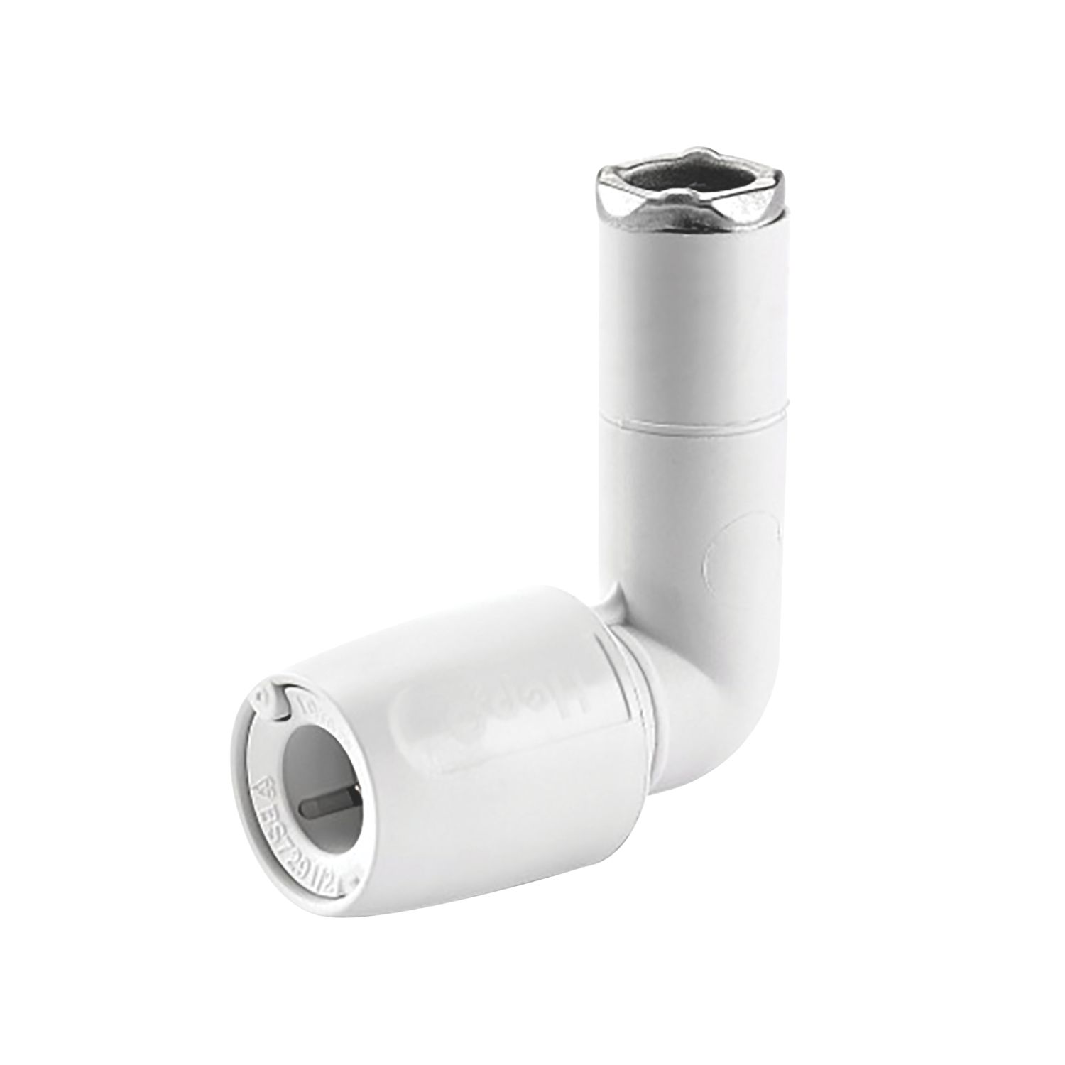 Hep2O Plastic Push-Fit Reducing 90° Stem Elbow F 10mm x M 15mm (9625F)