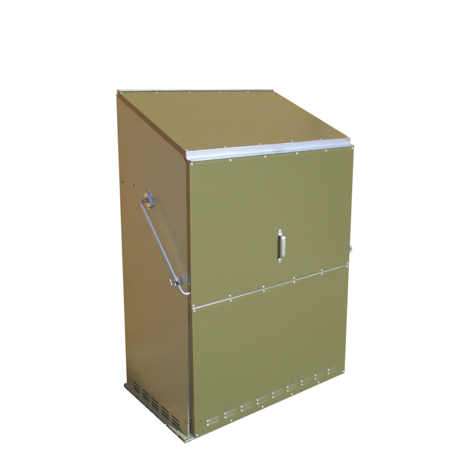 Trimetals Senturion 247 3' 6" x 2' 6" (Nominal) Metal Gas Cylinder Storage with Base Olive/Moorland Green (96260)