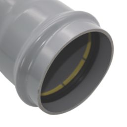 FloPlast  Push-Fit Single Socket Soil Pipe Grey 110mm x 3m