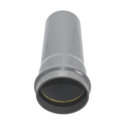 FloPlast  Push-Fit Single Socket Soil Pipe Grey 110mm x 3m
