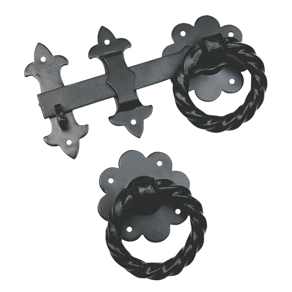 Smith & Locke Gate Latch Antique Black 240mm Screwfix