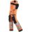 Snickers 6243 Hi-Vis Work Trousers Orange 31" W 32" L