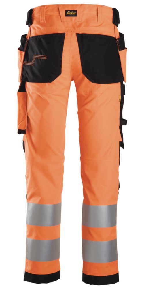 Snickers 6243 Hi-Vis Work Trousers Orange 31