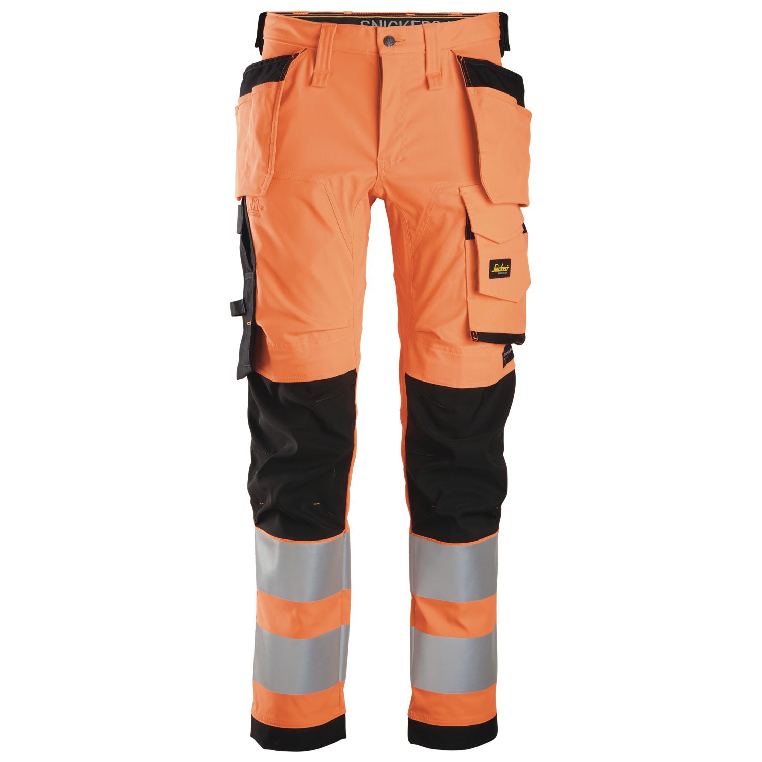 Snickers 6243 Hi-Vis Work Trousers Orange 31" W 32" L (962AF)