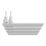 Flomasta Cantilever 800mm x 400mm 1017BTU White Vertical Designer Radiator