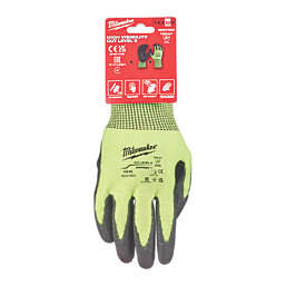 Milwaukee Hi-Vis Cut Level 5/E Gloves Fluorescent Yellow X Large