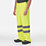Regatta Pro Hi Vis Packaway Trousers Elasticated Waist Yellow Large 36" W 32" L