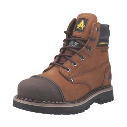 Amblers AS233 Size 8  Brown Waterproof Steel Toe Cap Safety Boots