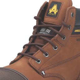 Amblers AS233 Size 8  Brown Waterproof Steel Toe Cap Safety Boots