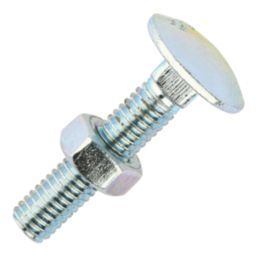 Timco Carriage Bolts Carbon Steel Zinc-Plated M6 x 30mm 200 Pack