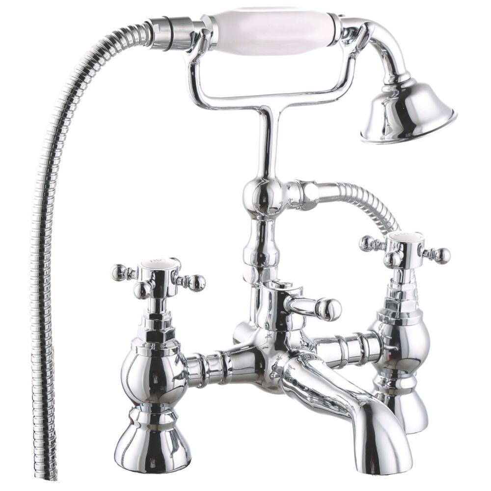 ETAL Eden DeckMounted Bath Shower Mixer Tap Polished Chrome Screwfix