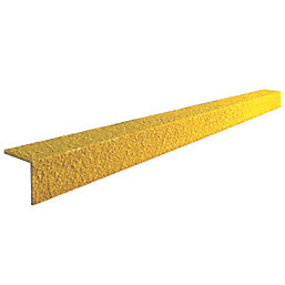 COBA Europe  Yellow GRP Anti-Slip Stair Nosing 1500mm x 55mm x 55mm