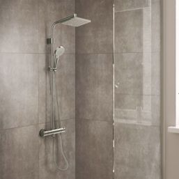 Hansgrohe Waterforms HP Rear-Fed Exposed Chrome Thermostatic Mixer Shower