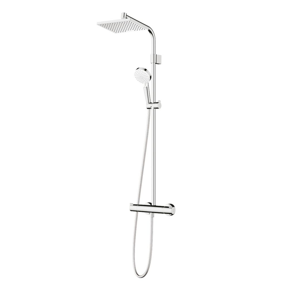 Hansgrohe Waterforms HP Rear-Fed Exposed Chrome Thermostatic Mixer ...