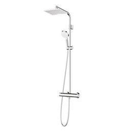 Hansgrohe Waterforms HP Rear-Fed Exposed Chrome Thermostatic Mixer Shower