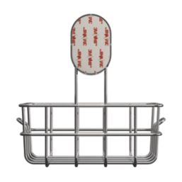 Swirl Caldew 1-Tier Bathroom Shower Basket Chrome