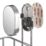 Swirl Caldew 1-Tier Bathroom Shower Basket Chrome
