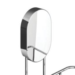 Swirl Caldew 1-Tier Bathroom Shower Basket Chrome