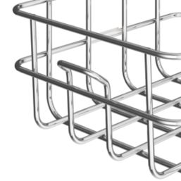 Swirl Caldew 1-Tier Bathroom Shower Basket Chrome